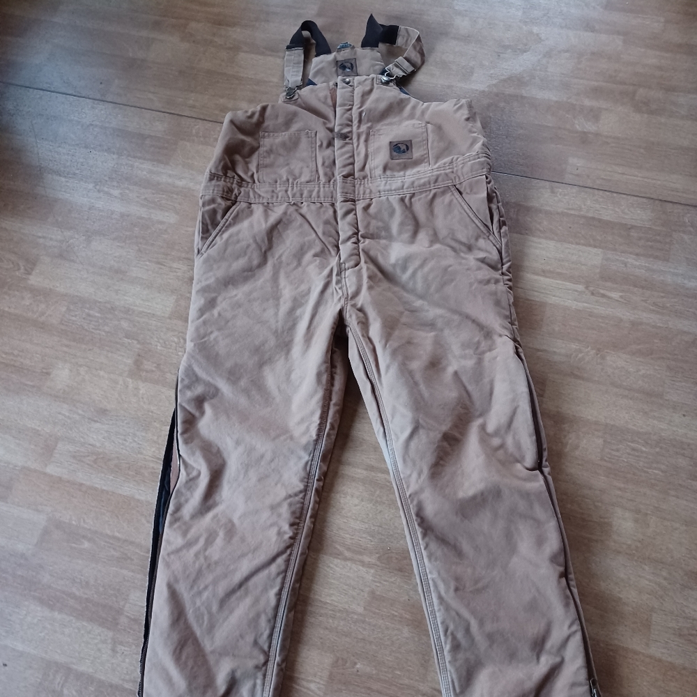 Insulated Bib Overalls khaki Berne medium - large